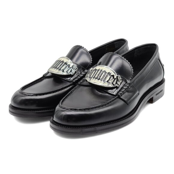 Dsquared2 Gothic Leather Loafers in Black - Picture 2 of 11